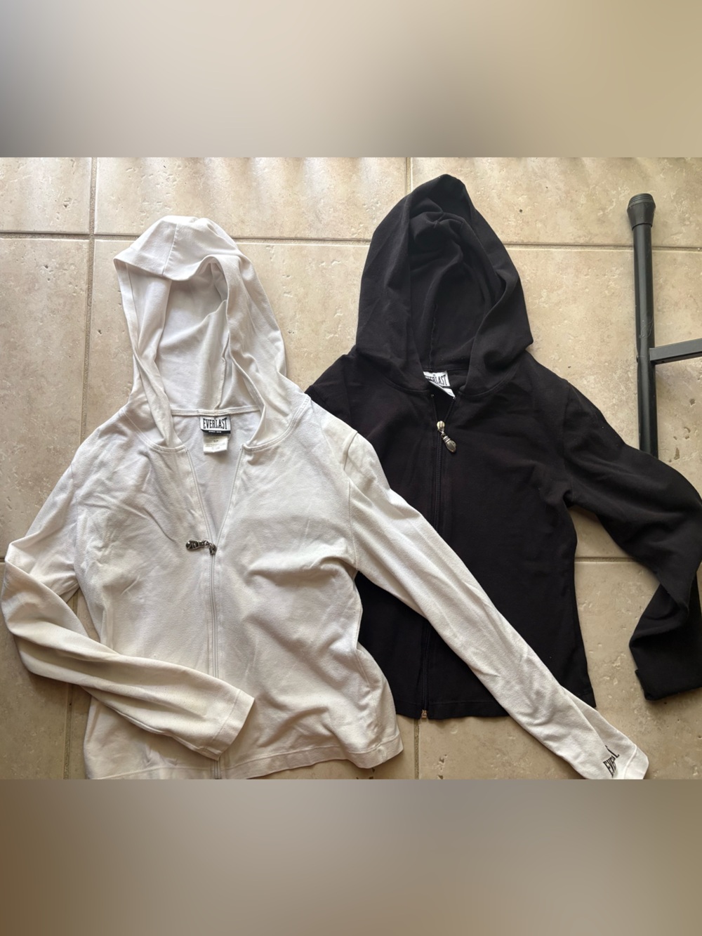 Everlast Women's Hooded Zip-up Jackets - Black & White Set - Size Small